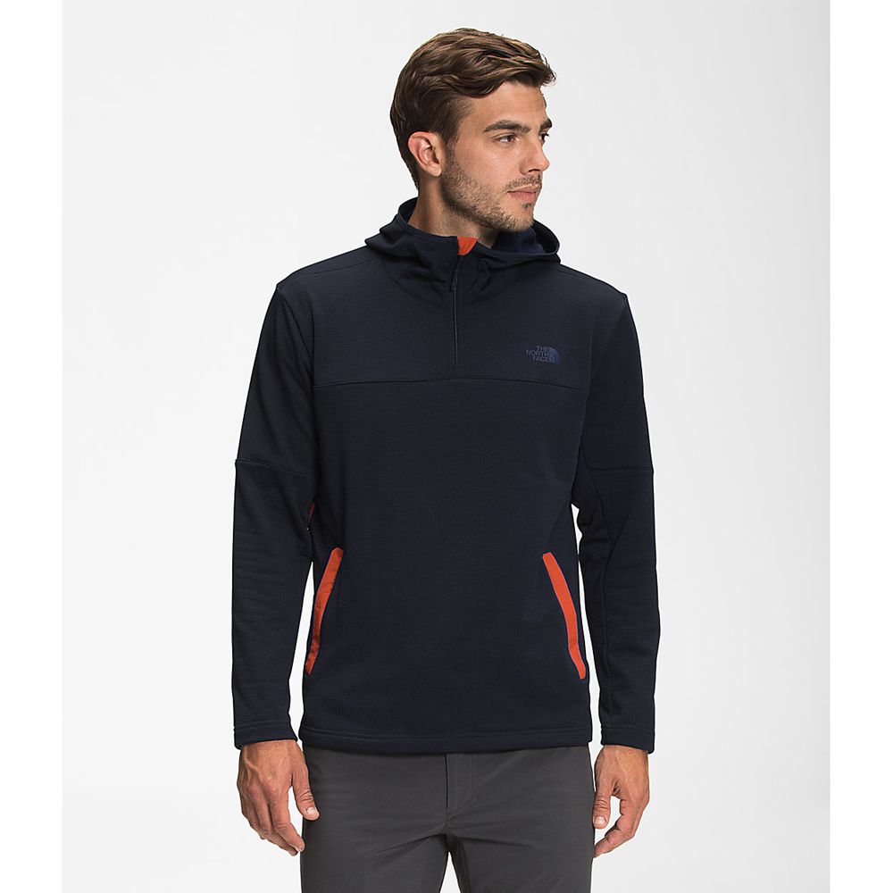 The North Face Hoodie Mens Australia - The North Face Wayroute Pullover Navy (DXJ-145723)